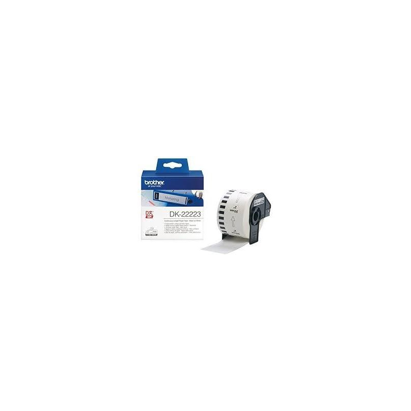 (DK22223) BROTHER CINTA CONTINUA DE PAPEL TÉRMICO ADHESIVO - BLANCO - 50MMX30 (DK22223) BROTHER CINTA CONTINUA DE PAPEL TÉRMICO ADHESIVO - BLANCO - 50MMX30