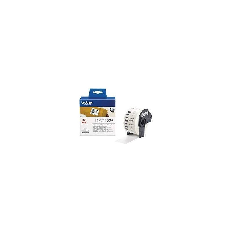 (DK22225) BROTHER CINTA CONTINUA DE PAPEL TÉRMICO ADHESIVO - BLANCO - 38MMX30 (DK22225) BROTHER CINTA CONTINUA DE PAPEL TÉRMICO ADHESIVO - BLANCO - 38MMX30