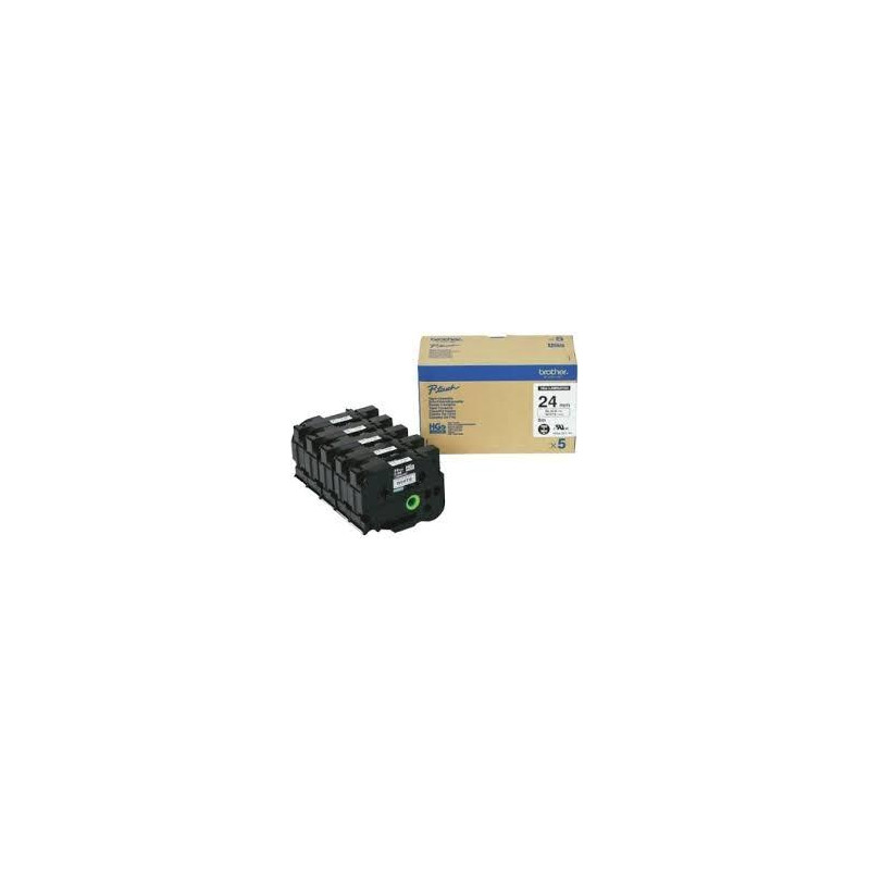 (HGE251V5) BROTHER CINTA HGE ALTA CALIDAD TEXTO NEGRO SOBRE BLANCO 24MMX8M (CAJA 5UDS) (HGE251V5) BROTHER CINTA HGE ALTA CALIDAD TEXTO NEGRO SOBRE BLANCO 24MMX8M (CAJA 5UDS)