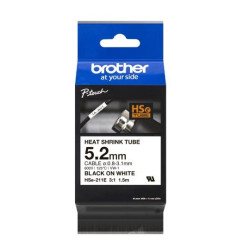(HSE211E) BROTHER CINTA TUBO TERMORETRÁCTIL TEXTO NEGRO SOBRE BLANCO 5