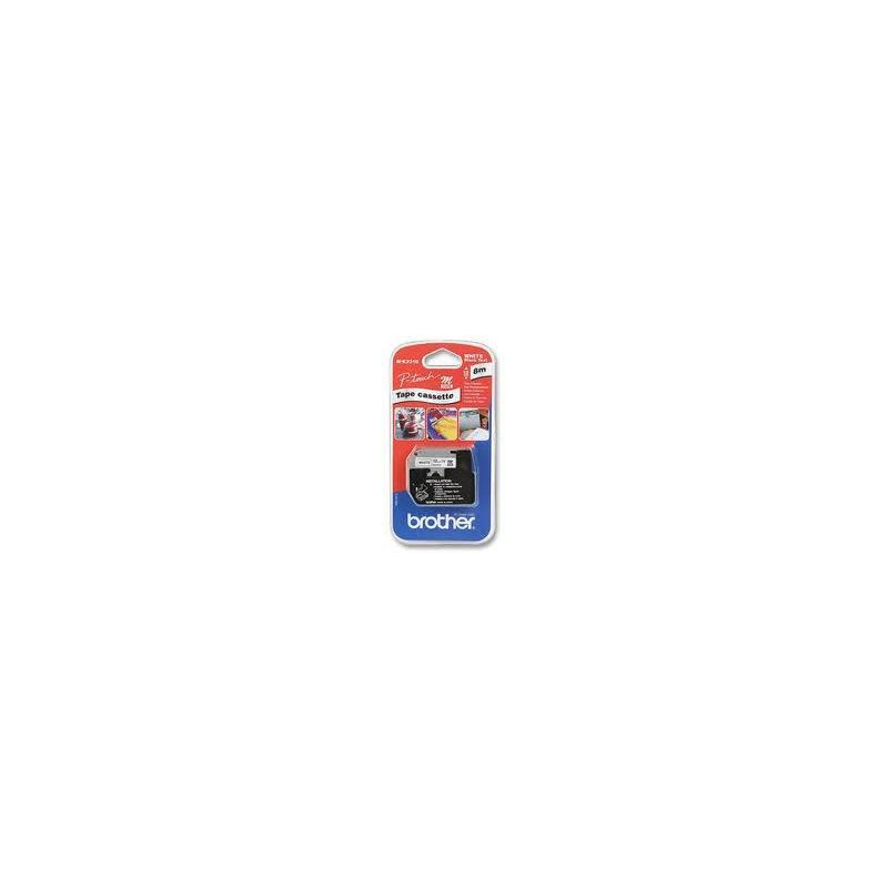(MK231BZ) BROTHER CINTA NO LAMINADA TEXTO NEGRO SOBRE BLANCO - 12MMX8M