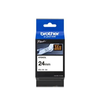 (STE151) BROTHER CINTA ROTULADORA DE PLANTILLA LAMINADA DE 24MMX3M (REUTILIZABLE HASTA 50 VECES)