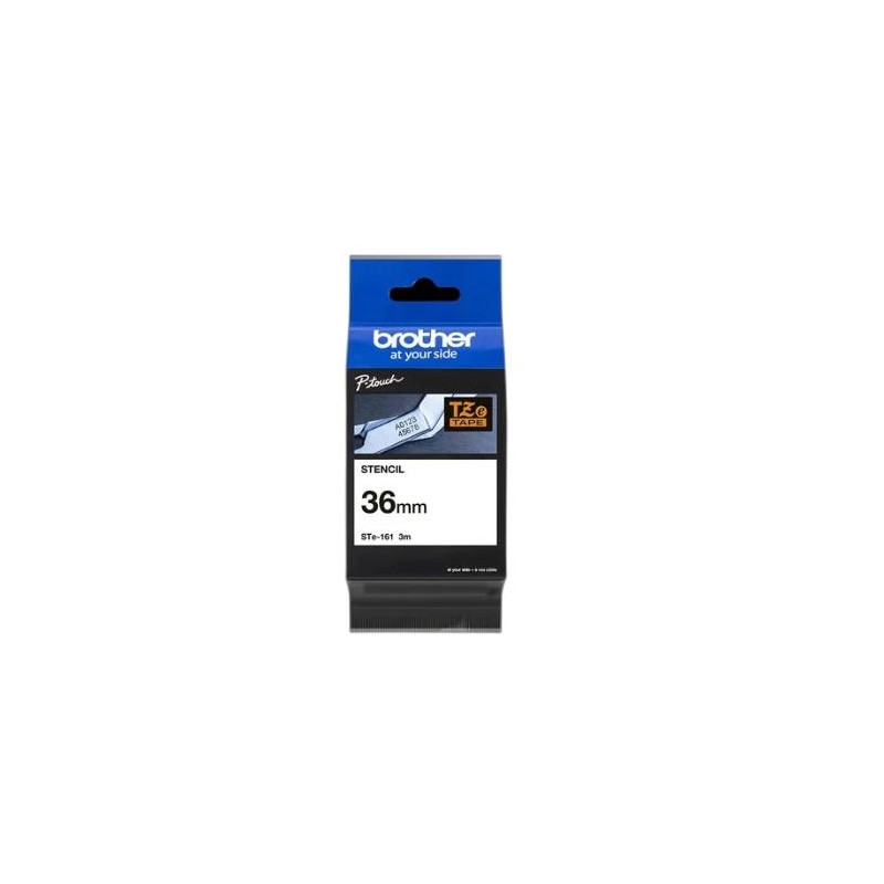 (STE161) BROTHER CINTA ROTULADORA DE PLANTILLA LAMINADA DE 36MMX3M (REUTILIZABLE HASTA 50 VECES) (STE161) BROTHER CINTA ROTULADORA DE PLANTILLA LAMINADA DE 36MMX3M (REUTILIZABLE HASTA 50 VECES)