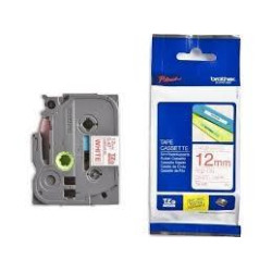 (TZE232) BROTHER CINTA ROTULADORA LAMINADA TEXTO ROJO SOBRE BLANCO - 12MMX8M