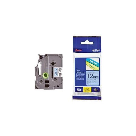 (TZE531) BROTHER CINTA ROTULADORA LAMINADA TEXTO NEGRO SOBRE AZUL - 12MMX8M