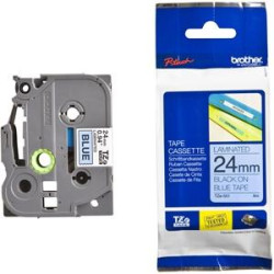 (TZE551) BROTHER CINTA ROTULADORA LAMINADA TEXTO NEGRO SOBRE AZUL - 24MMX8M