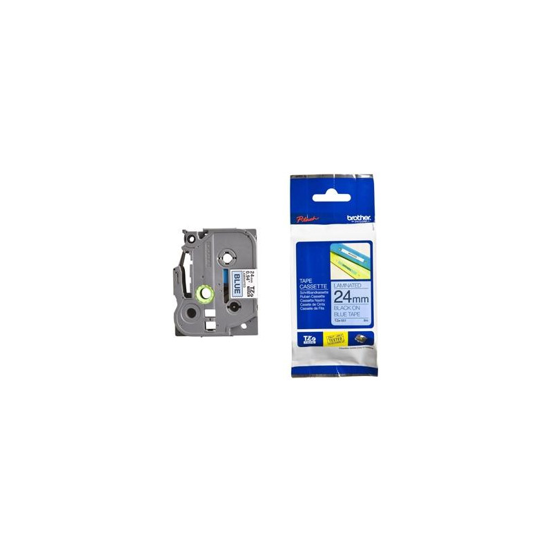 (TZE551) BROTHER CINTA ROTULADORA LAMINADA TEXTO NEGRO SOBRE AZUL - 24MMX8M (TZE551) BROTHER CINTA ROTULADORA LAMINADA TEXTO NEGRO SOBRE AZUL - 24MMX8M