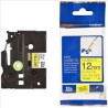 (TZEFX631) BROTHER CINTA ROTULADORA LAMINADA FLEXIBLE TEXTO NEGRO SOBRE AMARILLO - 12MMX8M