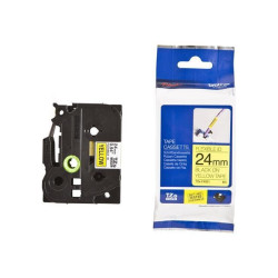 (TZEFX651) BROTHER CINTA ROTULADORA LAMINADA FLEXIBLE TEXTO NEGRO SOBRE AMARILLO - 24MMX8M
