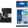 (TZEM931) BROTHER CINTA ROTULADORA LAMINADA TEXTO NEGRO SOBRE PLATA MATE - 12MMX8M