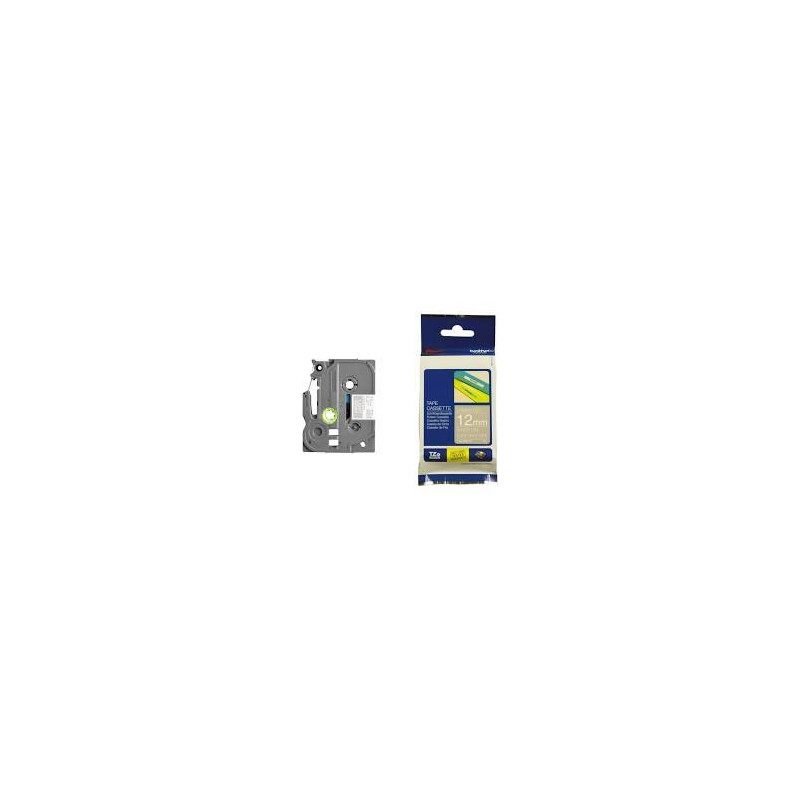 (TZEMQL35) BROTHER CINTA ROTULADORA LAMINADA MATE TEXTO BLANCO SOBRE GRIS CLARO - 12MMX5M