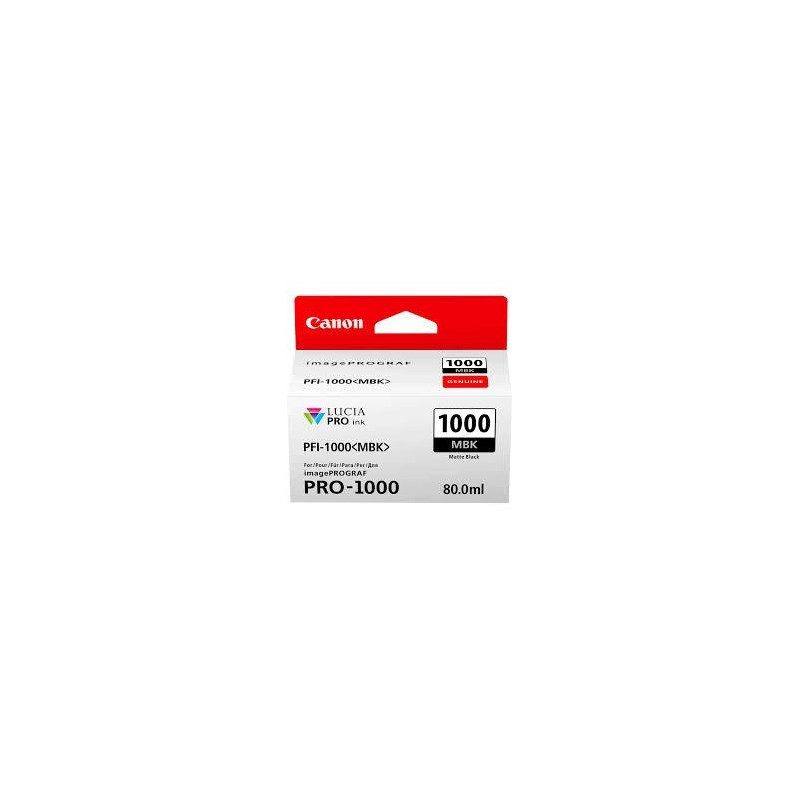 (0545C001) CANON TINTA NEGRO MATE IMAGEPROGRAF PRO 1000 - PFI 1000MBK (0545C001) CANON TINTA NEGRO MATE IMAGEPROGRAF PRO 1000 - PFI 1000MBK