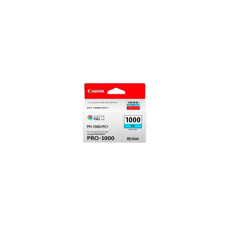 (0550C001) CANON TINTA PHOTO CIAN IMAGEPROGRAF PRO 1000 - PFI 1000PC (0550C001) CANON TINTA PHOTO CIAN IMAGEPROGRAF PRO 1000 - PFI 1000PC