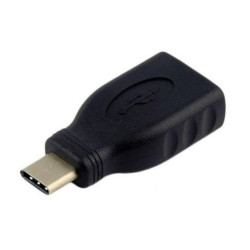 (A108-0323) AISENS ADAPTADOR USB 3.1 GEN1 5GBPS 3A TIPO USB-C/M - A/H NEGRO