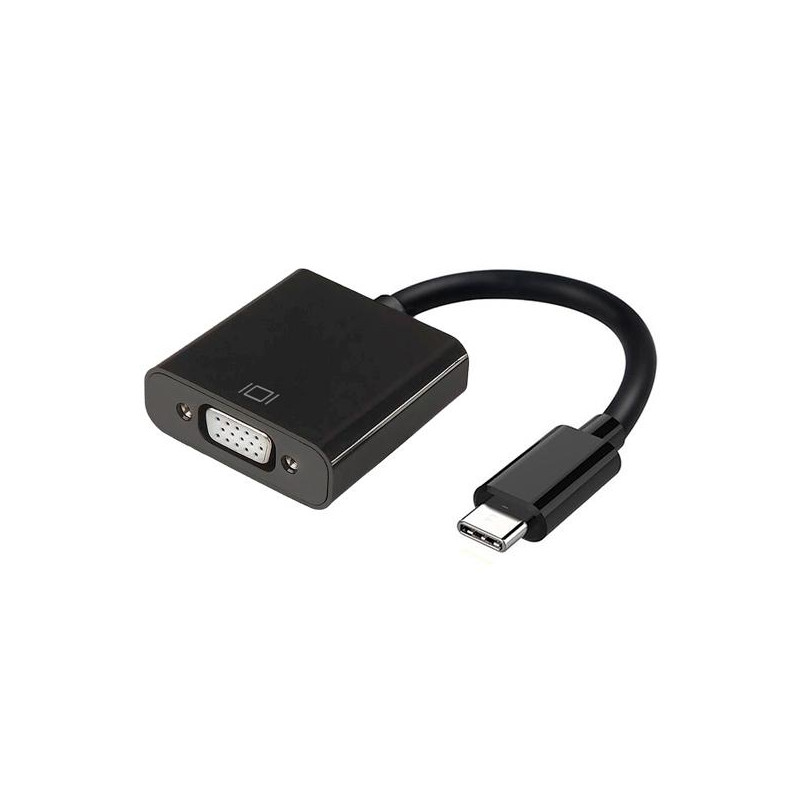 (A109-0347) AISENS CONVERSOR USB-C A VGA USB-C/M - HDB15/H NEGRO 15CM (A109-0347) AISENS CONVERSOR USB-C A VGA USB-C/M - HDB15/H NEGRO 15CM