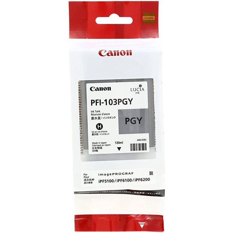 (2214B001AA) CANON TINTA GRIS FOTO IPF 5100/6100 - PFI 103PGY (2214B001AA) CANON TINTA GRIS FOTO IPF 5100/6100 - PFI 103PGY