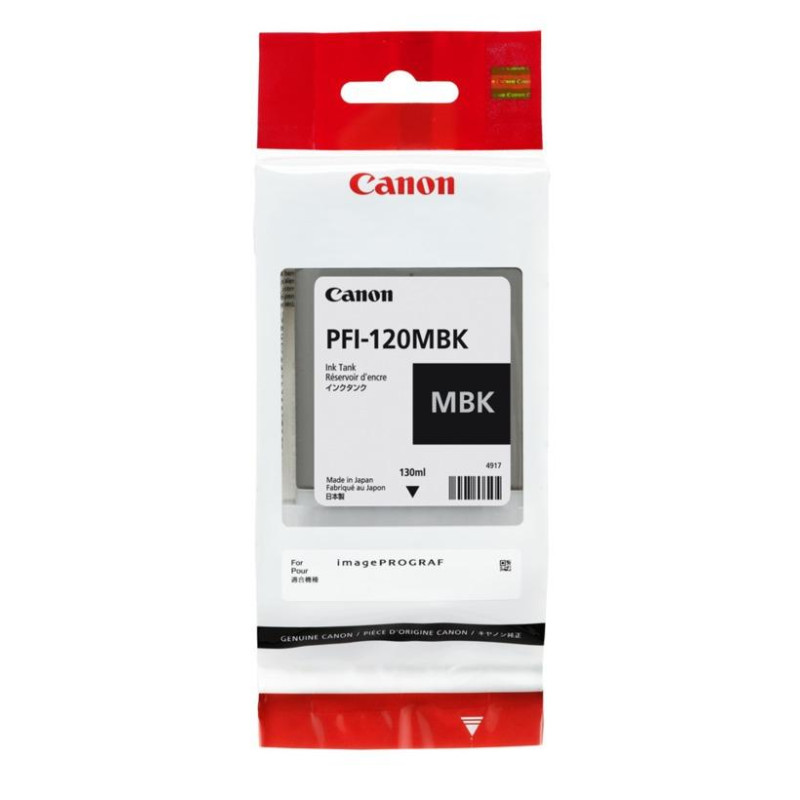 (2884C001AA) CANON TINTA NEGRO MATE TM 200/205/300/305 - PFI 120MBK (2884C001AA) CANON TINTA NEGRO MATE TM 200/205/300/305 - PFI 120MBK