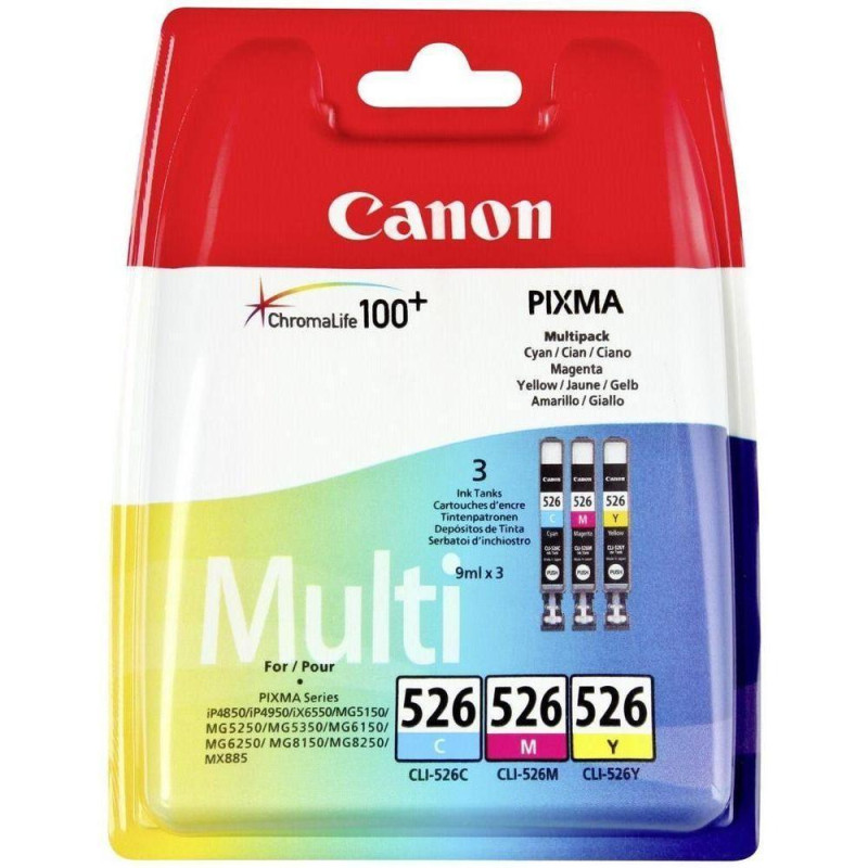 (4541B009) CANON TINTA TRICOLOR C/M/Y - CLI526 (PACK 3) (4541B009) CANON TINTA TRICOLOR C/M/Y - CLI526 (PACK 3)