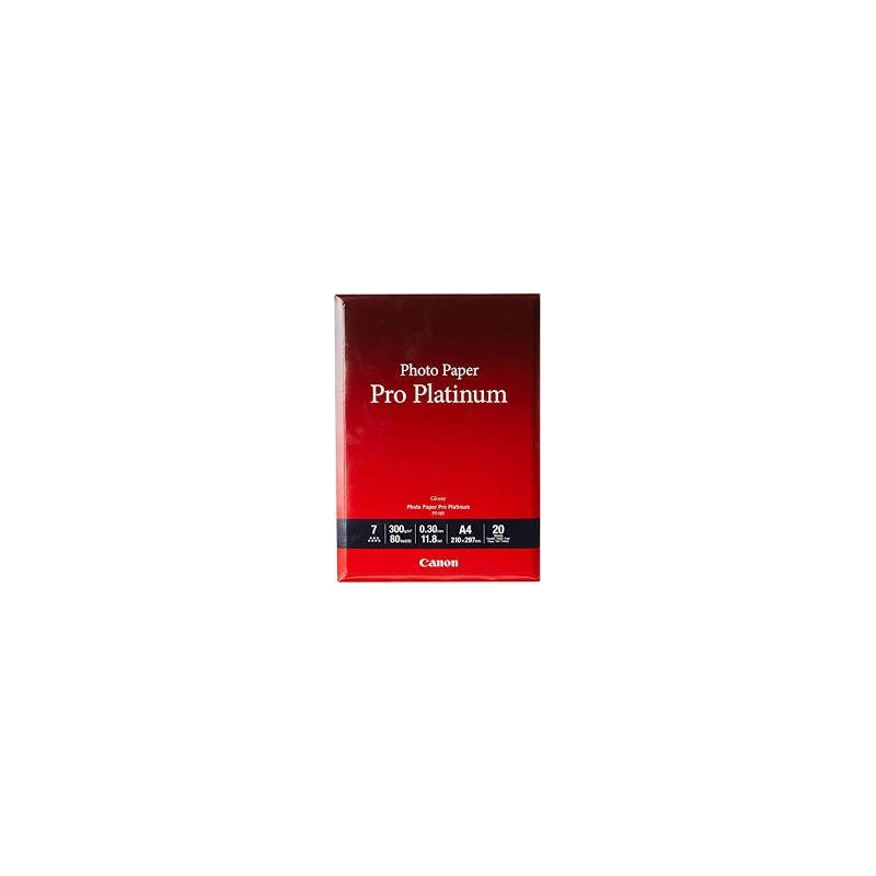 (2768B016) CANON PAPEL FOTOGRÁFICO PRO PLATINUM PT-101 20H.A4 300GR.