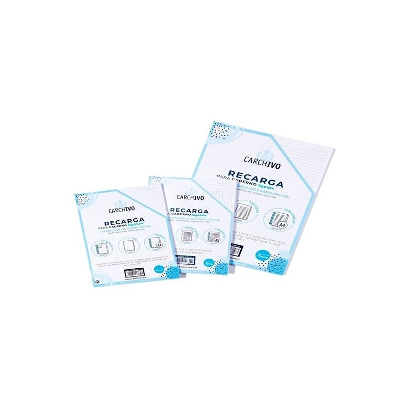 (66104105) CARCHIVO RECAMBIO CUADERNO INGENIOX A4 50 HOJAS EXTRAÍBLES 100GR CUADRÍCULA 5X5 (66104105) CARCHIVO RECAMBIO CUADERNO INGENIOX A4 50 HOJAS EXTRAÍBLES 100GR CUADRÍCULA 5X5