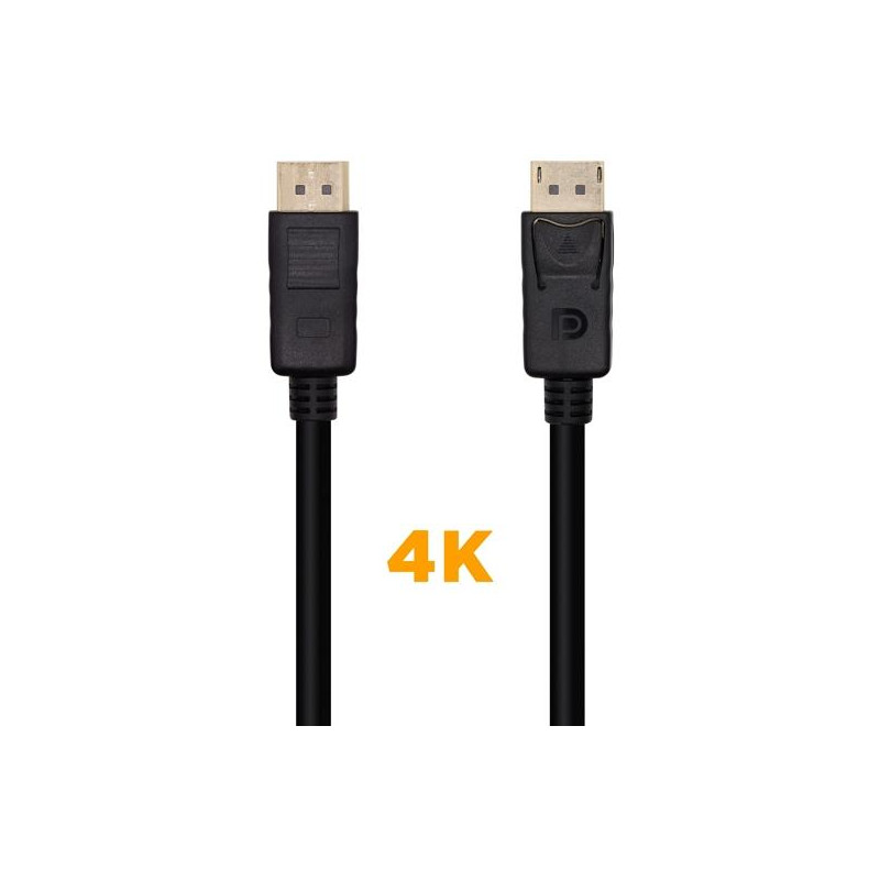 (A124-0129) AISENS CABLE DISPLAYPORT V1.2 4K@60HZ DP/M - DP/M NEGRO 2 (A124-0129) AISENS CABLE DISPLAYPORT V1.2 4K@60HZ DP/M - DP/M NEGRO 2