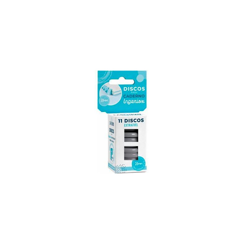 (66144008) CARCHIVO ESTUCHE 11 DISCOS PARA CUADERNO INGENIOX 30MM PLÁSTICO GRIS (66144008) CARCHIVO ESTUCHE 11 DISCOS PARA CUADERNO INGENIOX 30MM PLÁSTICO GRIS
