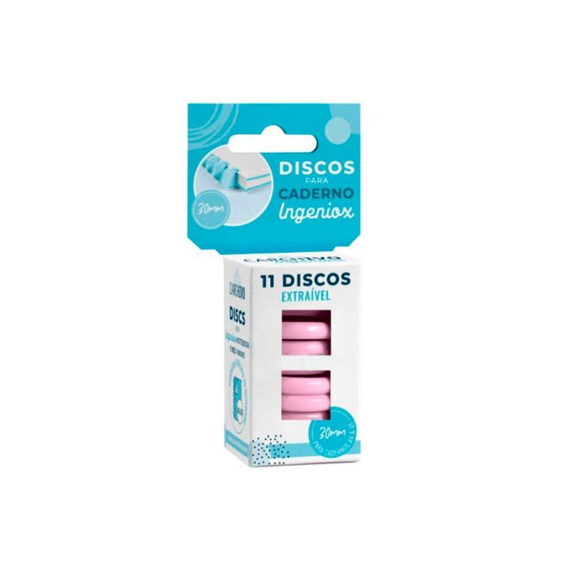 (66144025) CARCHIVO ESTUCHE 11 DISCOS PARA CUADERNO INGENIOX 30MM PLÁSTICO ROSA (66144025) CARCHIVO ESTUCHE 11 DISCOS PARA CUADERNO INGENIOX 30MM PLÁSTICO ROSA