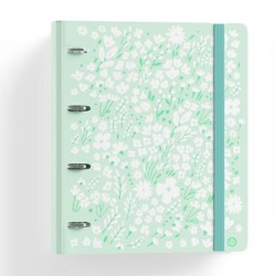 (12457442) CARCHIVO CARPETA ANILLAS MIXTAS 4 X 35MM CARPEBLOCK 360 C/RECAMBIO 100H A4 4X4 C/GOMA PP PRINT RÍGIDO VERDE