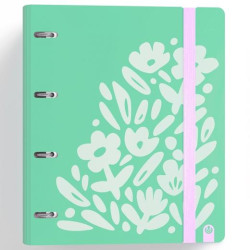 (12457447) CARCHIVO CARPETA ANILLAS 4X35MM CARPEBLOCK 360 C/RECAMBIO 100H 90GR 4 SEPARADORES PP RÍGIDO FOAM VERDE