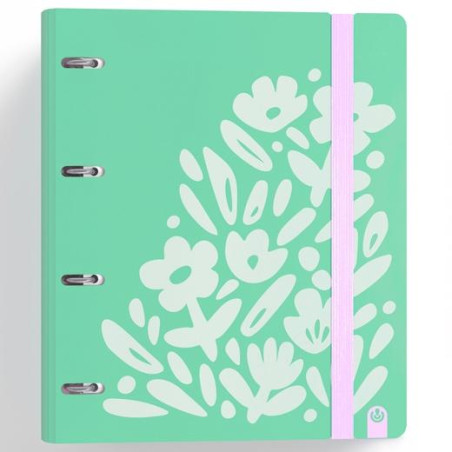 (12457447) CARCHIVO CARPETA ANILLAS 4X35MM CARPEBLOCK 360 C/RECAMBIO 100H 90GR 4 SEPARADORES PP RÍGIDO FOAM VERDE