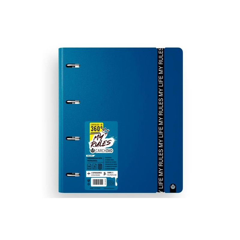 (12477476) CARCHIVO CARPEBLOCK 360 MY RULES CON RECAMBIO 100H A4 5X5 90GR 4 SEPARADORES PP FOAM DEEP BLUE (12477476) CARCHIVO CARPEBLOCK 360 MY RULES CON RECAMBIO 100H A4 5X5 90GR 4 SEPARADORES PP FOAM DEEP BLUE