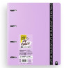 (12477477) CARCHIVO CARPEBLOCK 360 MY RULES CON RECAMBIO 100H A4 5X5 90GR 4 SEPARADORES PP FOAM MALVA