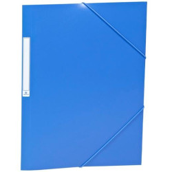 (2033K11) CARCHIVO CARPETA 3 SOLAPAS FOLIO C/GOMAS PP OPACO AZUL OSCURO
