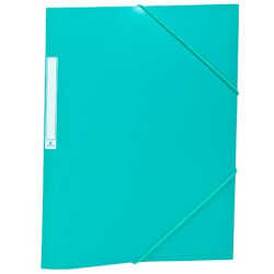 (2033K16) CARCHIVO CARPETA 3 SOLAPAS FOLIO C/GOMAS PP OPACO VERDE OSCURO