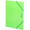 (2033L21) CARCHIVO CARPETA 3 SOLAPAS FOLIO C/GOMAS CARTÓN BRILLO LUZ VERDE