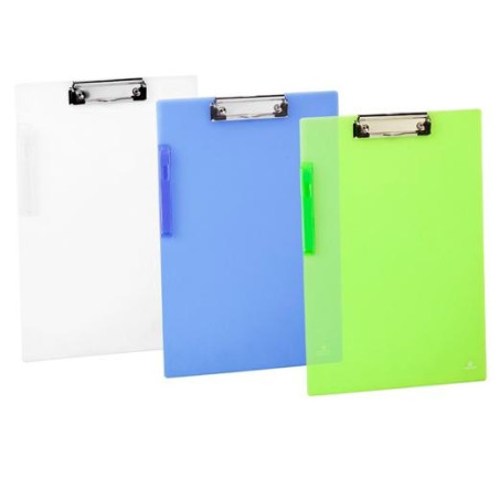 (2222KG51) CARCHIVO CARPETA CON PINZA ALAMBRE SUPERIOR 24X35CM CANGURO PP VERDE TRANSLÚCIDO