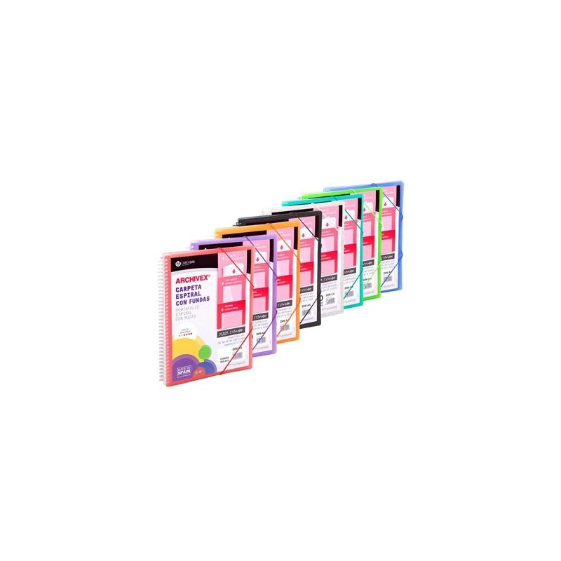 (53032099) CARCHIVO ARCHIVEX-STAR CANGURO PERSONALIZABLE A4 CON 20 FUNDAS PP ESPIRAL COLORES SURTIDOS -12UN- (53032099) CARCHIVO ARCHIVEX-STAR CANGURO PERSONALIZABLE A4 CON 20 FUNDAS PP ESPIRAL COLORES SURTIDOS -12UN-