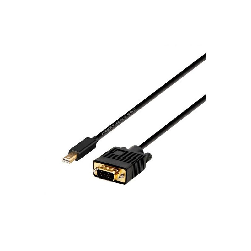 (A125-0362) AISENS CABLE CONVERSOR MINI DISPLAYPORT A VGA DP/M - VGA/M NEGRO 2 (A125-0362) AISENS CABLE CONVERSOR MINI DISPLAYPORT A VGA DP/M - VGA/M NEGRO 2