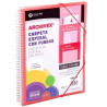 (53035053) CARCHIVO CARPETA CON FUNDAS 50 ARCHIVEX STAR ESPIRAL A4 C/GOMAS SOBRE C/SOLAPA PERSONALIZABLE ROJO