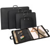 (DX-1288) CARCHIVO CARTERA CREMALLERA A0 ANILLAS CON ASA PP GOFRADO NEGRO