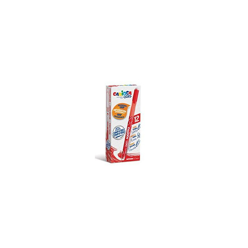 (4303903) CARIOCA BOLÍGRAFO OOPS MONOCOLOR ROJO CAJA 12 UD (4303903) CARIOCA BOLÍGRAFO OOPS MONOCOLOR ROJO CAJA 12 UD