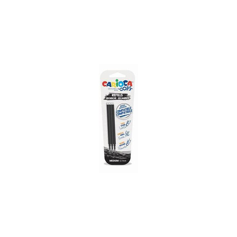 (43041/01) CARIOCA RECAMBIO BOLÍGRAFO OOPS BORRABLE NEGRO - BLISTER DE 3 (43041/01) CARIOCA RECAMBIO BOLÍGRAFO OOPS BORRABLE NEGRO - BLISTER DE 3