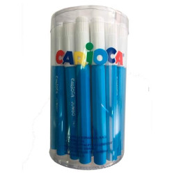 (403380/10) CARIOCA ROTULADOR JUMBO PUNTA GRUESA CELESTE BOTE 30 UD