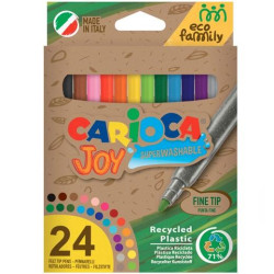 (43103) CARIOCA ROTULADORES JOY ECO FAMILY PUNTA FINA C/SURTIDOS ESTUCHE 24 UD