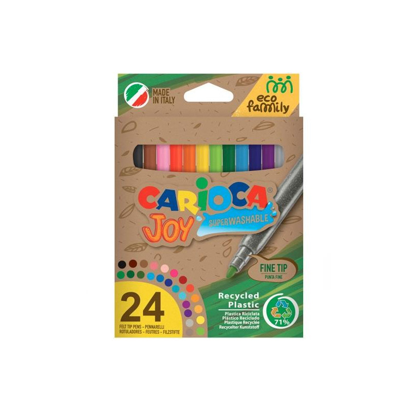 (43103) CARIOCA ROTULADORES JOY ECO FAMILY PUNTA FINA C/SURTIDOS ESTUCHE 24 UD (43103) CARIOCA ROTULADORES JOY ECO FAMILY PUNTA FINA C/SURTIDOS ESTUCHE 24 UD