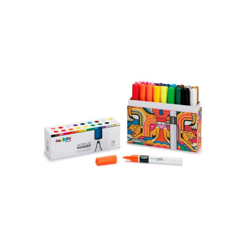 (45219) CARIOCA PLUS ROTULADOR ACRÍLICO COLORES SURTIDOS CAJA PREMIUM 18 UD (45219) CARIOCA PLUS ROTULADOR ACRÍLICO COLORES SURTIDOS CAJA PREMIUM 18 UD