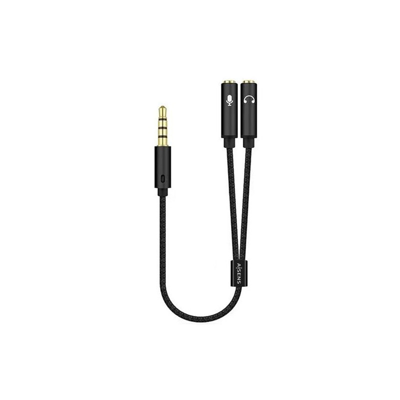 (A128-0416) AISENS CABLE ADAPTADOR AUDIO JACK 3.5 4 PINES/M-2XJACK 3.5 3 PINES/H (A128-0416) AISENS CABLE ADAPTADOR AUDIO JACK 3.5 4 PINES/M-2XJACK 3.5 3 PINES/H