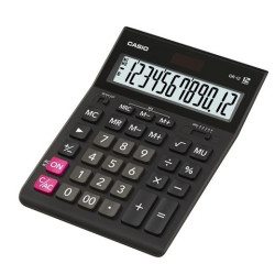 (GR-12-W) CASIO CALCULADORA DE OFICINA SOBREMESA 12 DÍGITOS NEGRO