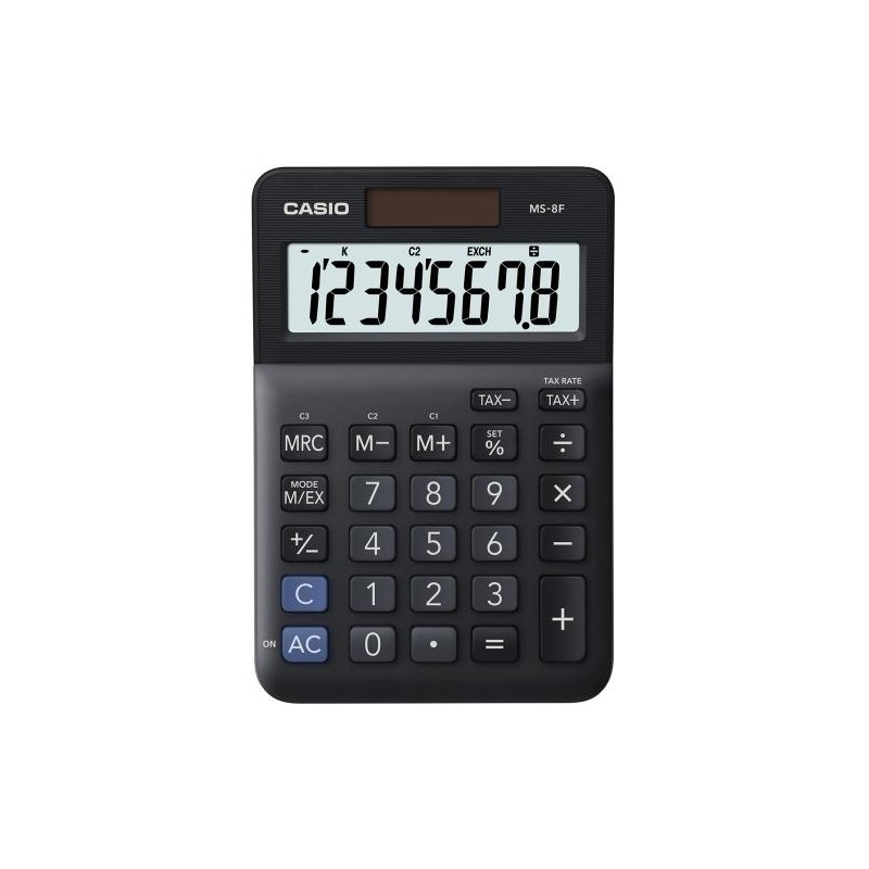 (MS-8F) CASIO CALCULADORA DE OFICINA SOBREMESA NEGRO 8 DÍGITOS MS-8F (MS-8F) CASIO CALCULADORA DE OFICINA SOBREMESA NEGRO 8 DÍGITOS MS-8F