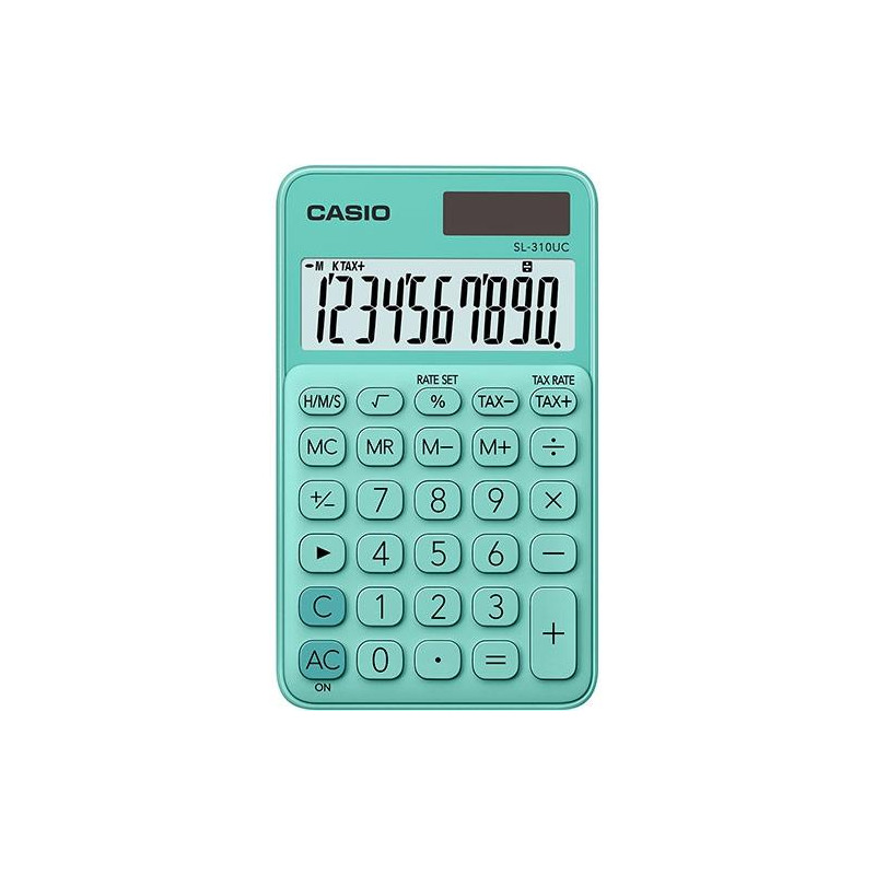 (SL-310UC-GN) CASIO CALCULADORA DE OFICINA SL-310UC-GN 10 DÍGITOS VERDE (SL-310UC-GN) CASIO CALCULADORA DE OFICINA SL-310UC-GN 10 DÍGITOS VERDE